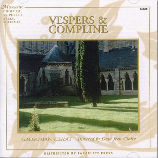 Sunday Vespers and Compline Audio CD