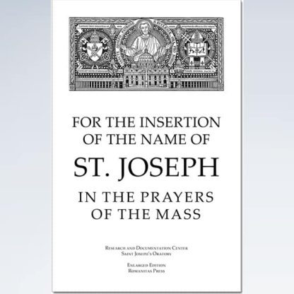 For the Insertion of the Name of St. Joseph in the Prayers of the Mass