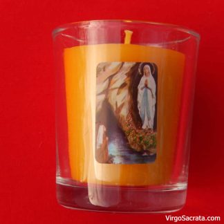 Our Lady of Lourdes Votive Candles from Beeswax
