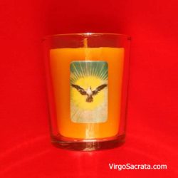 Holy Spirit Votive Candle from Pure Beeswax