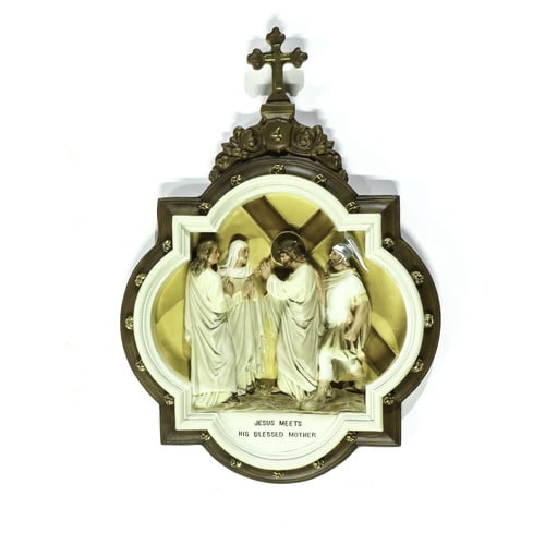 Third Station of the Cross Wall Hanging Statue