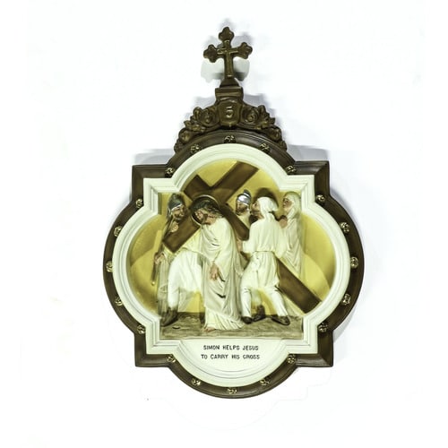 Way of the Cross: Jesus & Simon The Cyrene Wall Frame