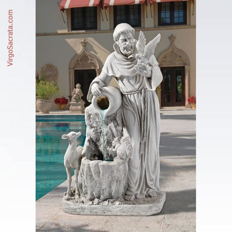 St Francis of Assisi Garden Statue LifeGiving Waters Fountain Sculpture