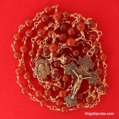 carnelian gemstone rosary