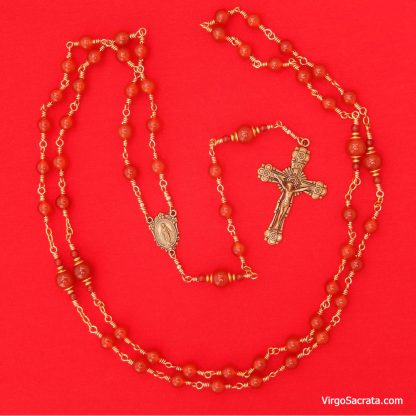 Red Carnelian GemStone Rosary