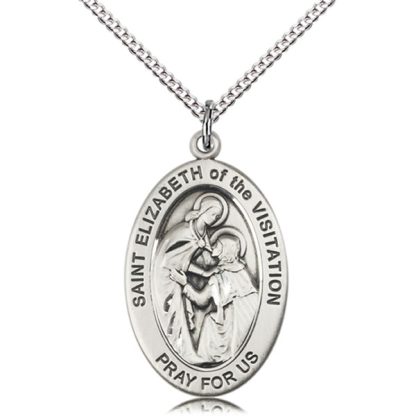 St. Elizabeth of the Visitation sterling silver pendant