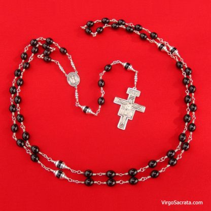 Black Spinal Stone Rosary
