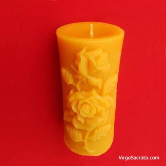 Mystical Rose Beeswax Pillar Candle