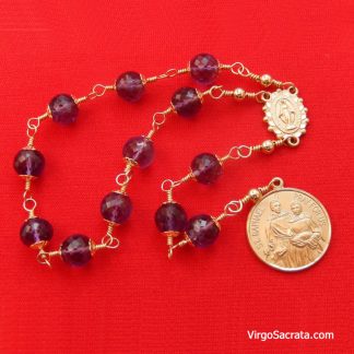 St Raphael chaplet 14K gold