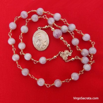 Chaplet of St Therese from Gemstones and Gold