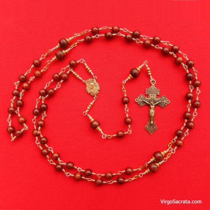 Wooden Rosary with Pardon Crucifix