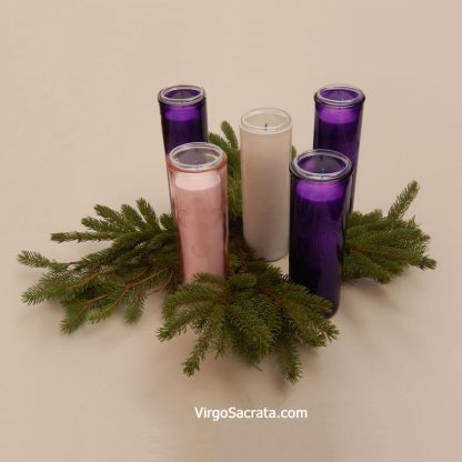 Advent Candles Set in Glass Containers