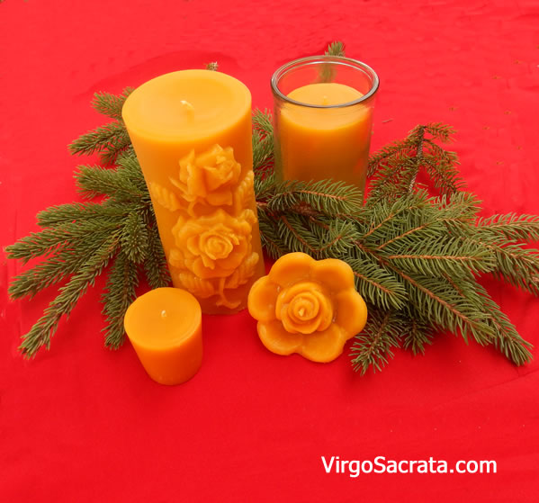 Buy 100 Pure Beeswax Candles Votive, Pillar & Tealights