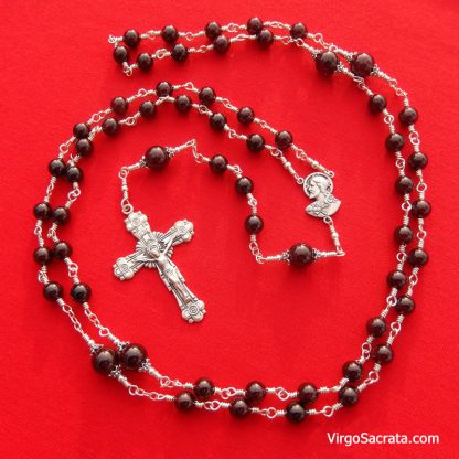 Garnet beads rosary