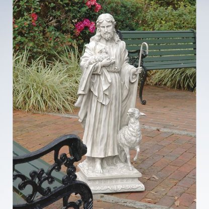 Jesus, The Good Shepherd Garden Statue