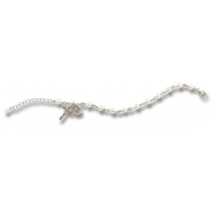 Pearl Sterling Silver Rosary Bracelet