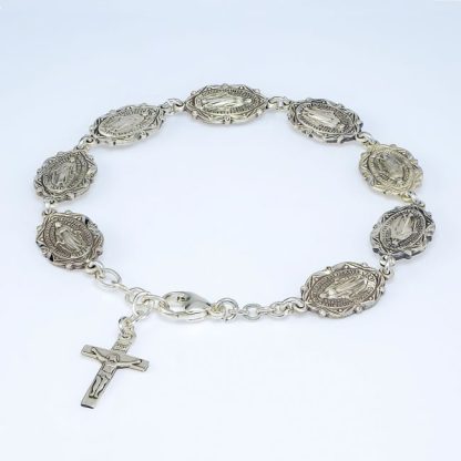 Miraculous Medal Sterling Silver Bracelet