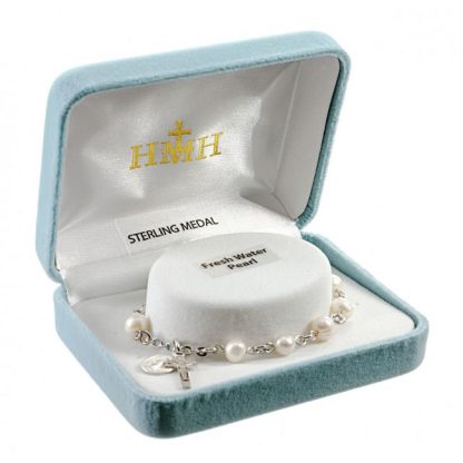 Gift Box Freshwater Pearl Rosary Bracelet