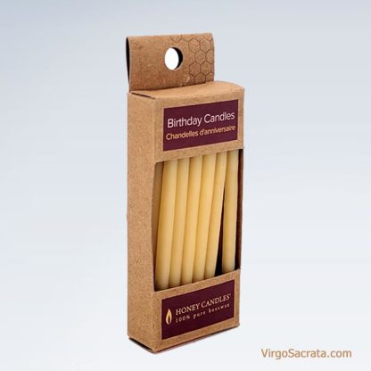 Natural beeswax birthday cake candles