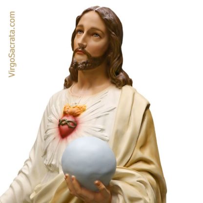 Jesus holding Globe Statue