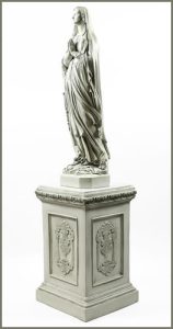 Blessed Virgin Mary Statue With Pedestal