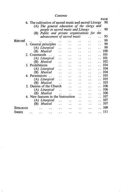 Liturgical Music Instructions