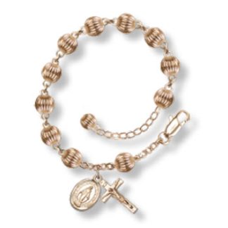 bridal jewellery rosary bracelet in gold