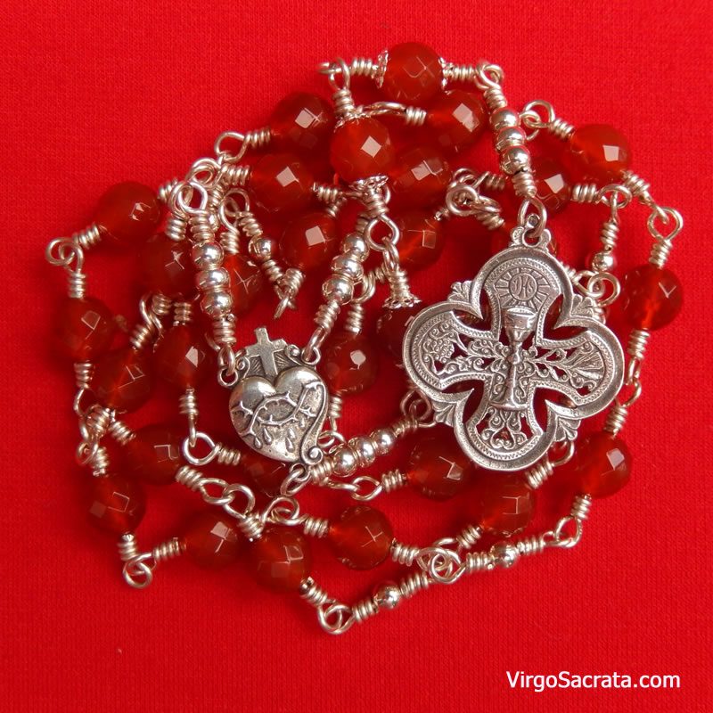 Chaplet of the Precious Blood of Jesus Christ in Sterling Silver