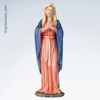 Adoring Virgin in Fully Hand-painted Color Statue