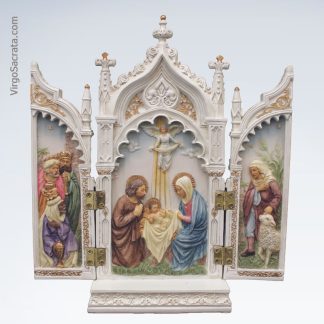 Hand-painted Nativity of Christ Triptych