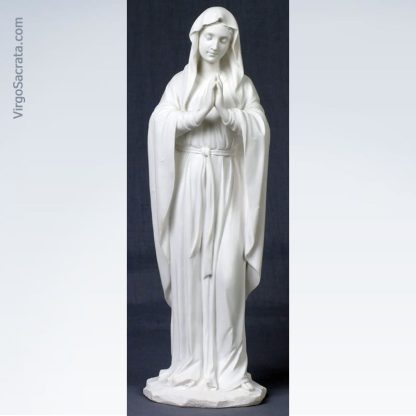 Adoring Blessed Virgin Mary White Statue