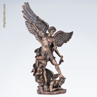 St. Michael Statue By Veronese, Bronze Dipped