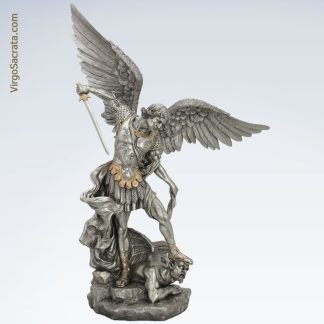St Michael Statue in pewter