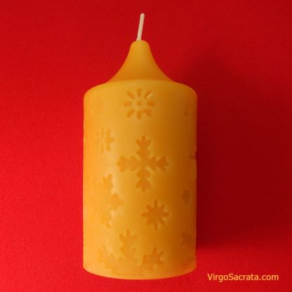 Christmas Snowflake Beeswax Candle